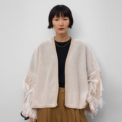 Cardigan jacquard à franges ADOLFO DOMINGUEZ