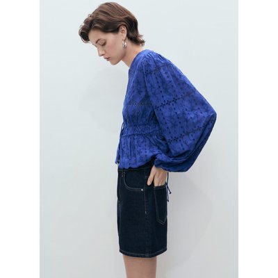 Blouse broderie anglaise à nœuds MANGO