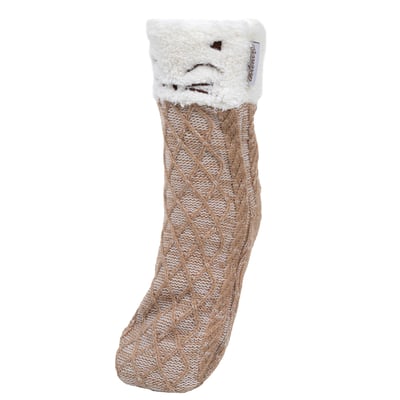 Chaussettes d'intérieur maille torsadée, picots antidérapants ISOTONER