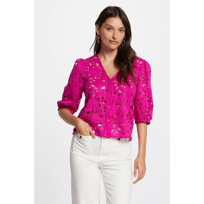 Chemise manches 3/4 dentelle MORGAN
