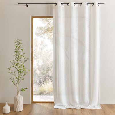 Rideau fils épais et flammés style naturel - QABANE HOME MAISON