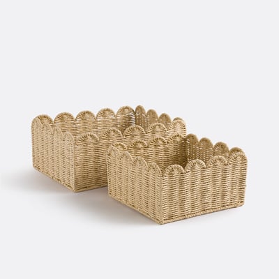 Lot de 2 paniers en papier tressé, Briska LA REDOUTE INTERIEURS