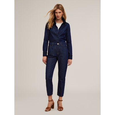 Camicia in denim di cotone lavaggio blu rinse MOTIVI