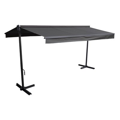 Store double pente sur pieds, 3,95x3m, FRENE HAPPY GARDEN