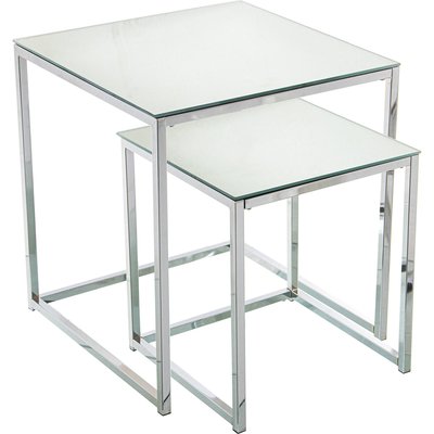 Tables gigognes métal et verre (lot de 2) RECOLLECTION