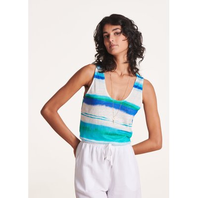 Débardeur en jersey lin à imprimé tie & dye LA FEE MARABOUTEE