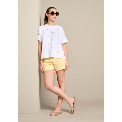 T-shirt broderies citrons LOLALIZA