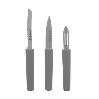 Set de 3 pièces en inox Eco-responsable office, éplucheur, tomate JEAN DUBOST