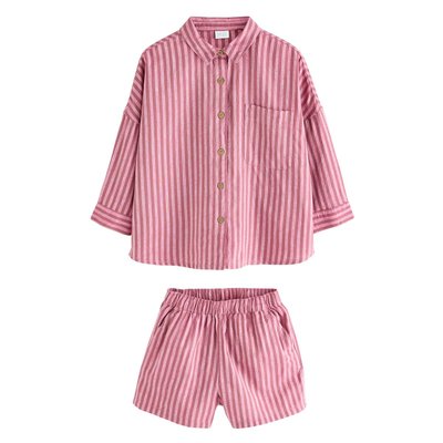 Chemise rayée et short ensemble NEXT