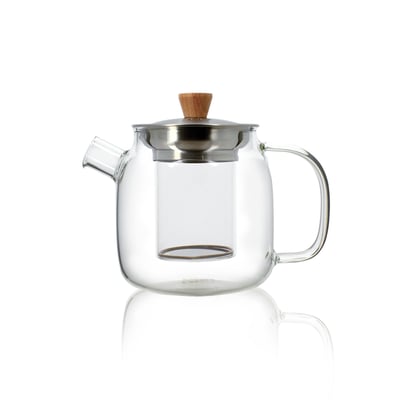Théière en verre et inox 550ml, OSCAR OGO LIVING