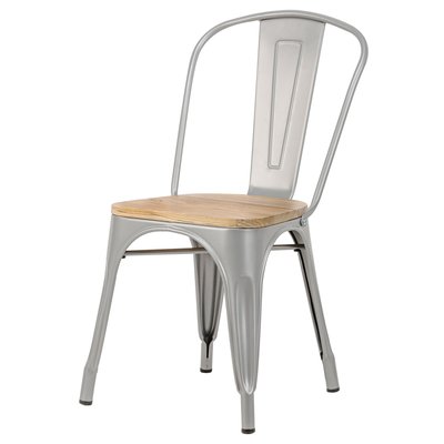 Lot de 4 chaises en métal et bois, NASH NORDLYS