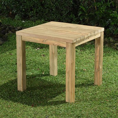 Table en teck recyclé 80 x 80 cm - CALLAO GECKO JARDIN