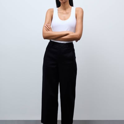 Pantalon barrel avec poches côtés en coton BIO GOTS MONOPRIX