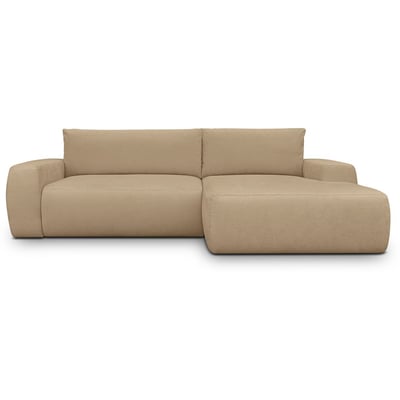 Canapé d'angle droit convertible 3 places en tissu chenille - SONNY HOMIFAB