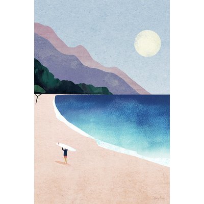 Tableau surf à la plage rideuse HEXOA