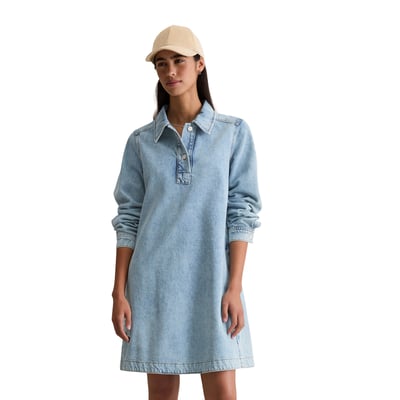 Robe courte en jean flare en denim rigide MARC O’POLO DENIM