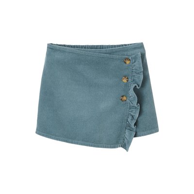 Jupe-short en velours côtelé effet portefeuille VERTBAUDET
