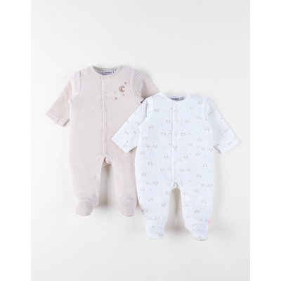 Lot de 2 Pyjamas bébé, Velours NOUKIE'S