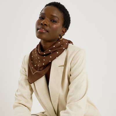 Foulard carré à pois GRAIN DE MALICE