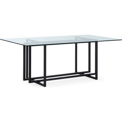 Table à dîner en verre et métal design RECOLLECTION