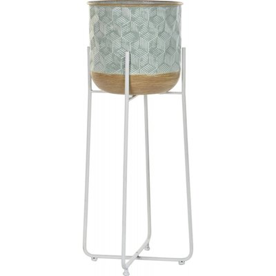 Cache-pot en métal sur pied, design bicolore RECOLLECTION