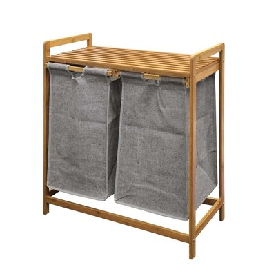 Meuble à linge 2 paniers amovibles bambou Tao DECORATIE