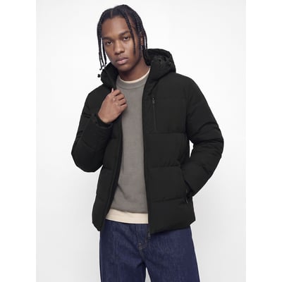 Doudoune courte capuche fixe col montant, plein hiver JACK & JONES