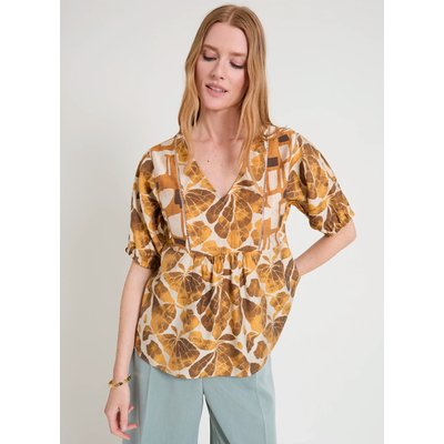 Blouse évasée col V SOPHIE NAF NAF