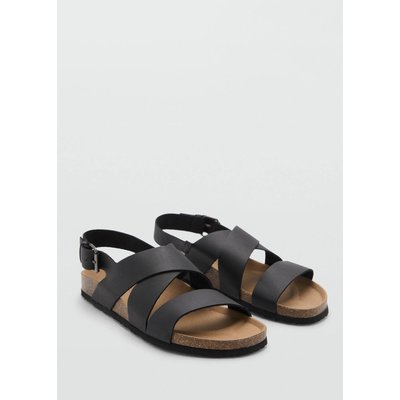 Sandales croisées boucle cuir MANGO MAN