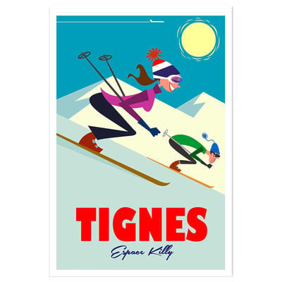 Affiche Ski à Tignes HEXOA