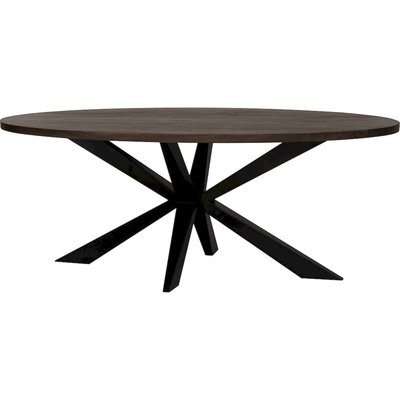Table de salle à manger ovale pieds métal style contemporain RECOLLECTION