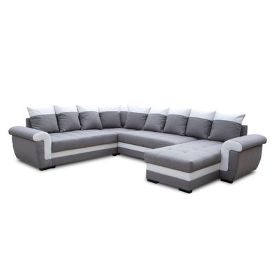 Canapé d'Angle Convertible en Simili/Tissu 7 places - HENRY LISA DESIGN