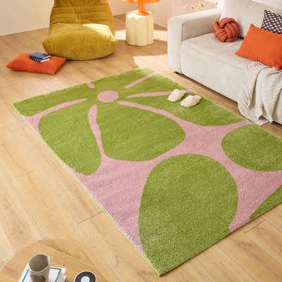 Tapis de salon vintage à fleurs GROOVY NAZAR RUGS