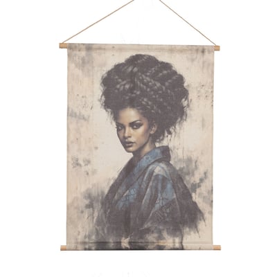 Toile kakemono femme en kimono 75x97 cm AMADEUS