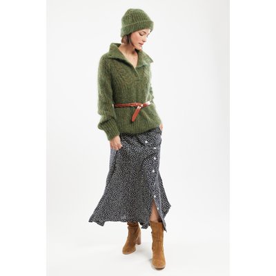 Jupe longue fleurie en cupro ARMOR-LUX