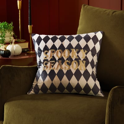 Spooky Season Velvet Halloween Cushion FURN.