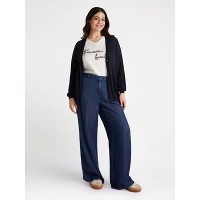 Cardigan avec manches plissées, col en V et un bouton de fermeture FIORELLA RUBINO