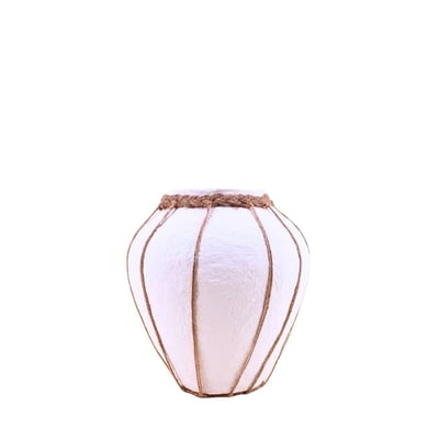 Vase en papier maché déco jute, H25cm ORNAMI