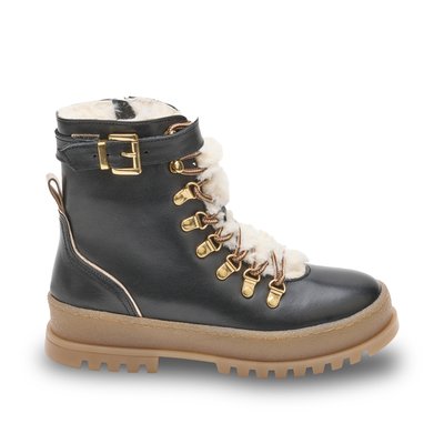 Bottines fourrées en cuir VALERIA LES TROPEZIENNES PAR M BELARBI