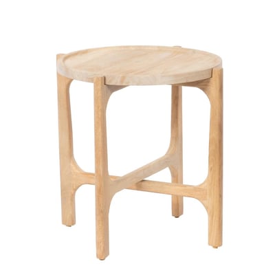 Bout de canapé rond en bois Salomon 50 cm - SALOMON AMADEUS