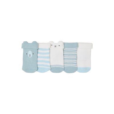 Lot de 5 paires de chaussettes "ourson" VERTBAUDET