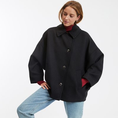 Manteau court oversize boutonné LA REDOUTE COLLECTIONS