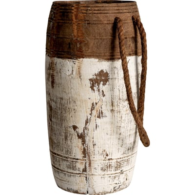 Vase ethnique en bois patiné, Lot de 4 RECOLLECTION