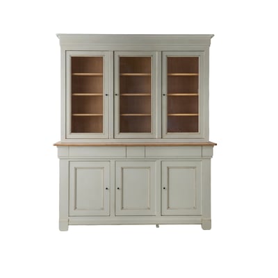 Buffet vaisselier bois massif 6 portes 3 tiroirs - EMBELLIE CAMIF