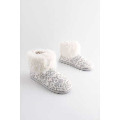 Chaussons bottes en maille à motif jacquard NEXT