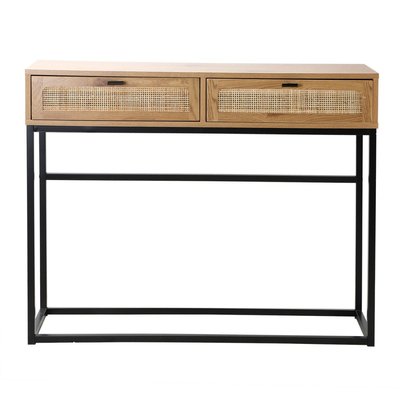 Console 2 Tiroirs avec Cannage Rotin L100cm - JAYA CALICOSY
