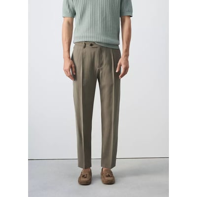 Pantalon regular-fit pinces MANGO MAN