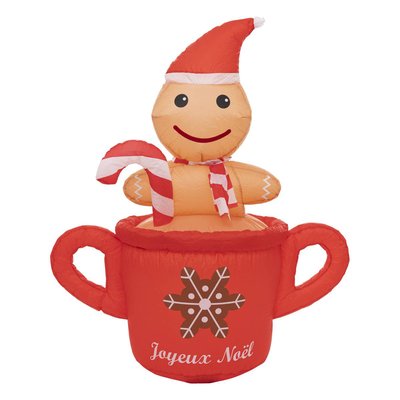 Gonflable pain d épice 2l H125 T, rouge FEERIC LIGHTS & CHRISTMAS