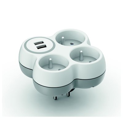 Multiprise 16A + 2 ports USB ZENITECH