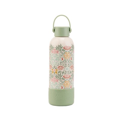 Kitchen Garden Stainless Steel Travel Water Bottle in Cream WILLIAM MORRIS AT HOME